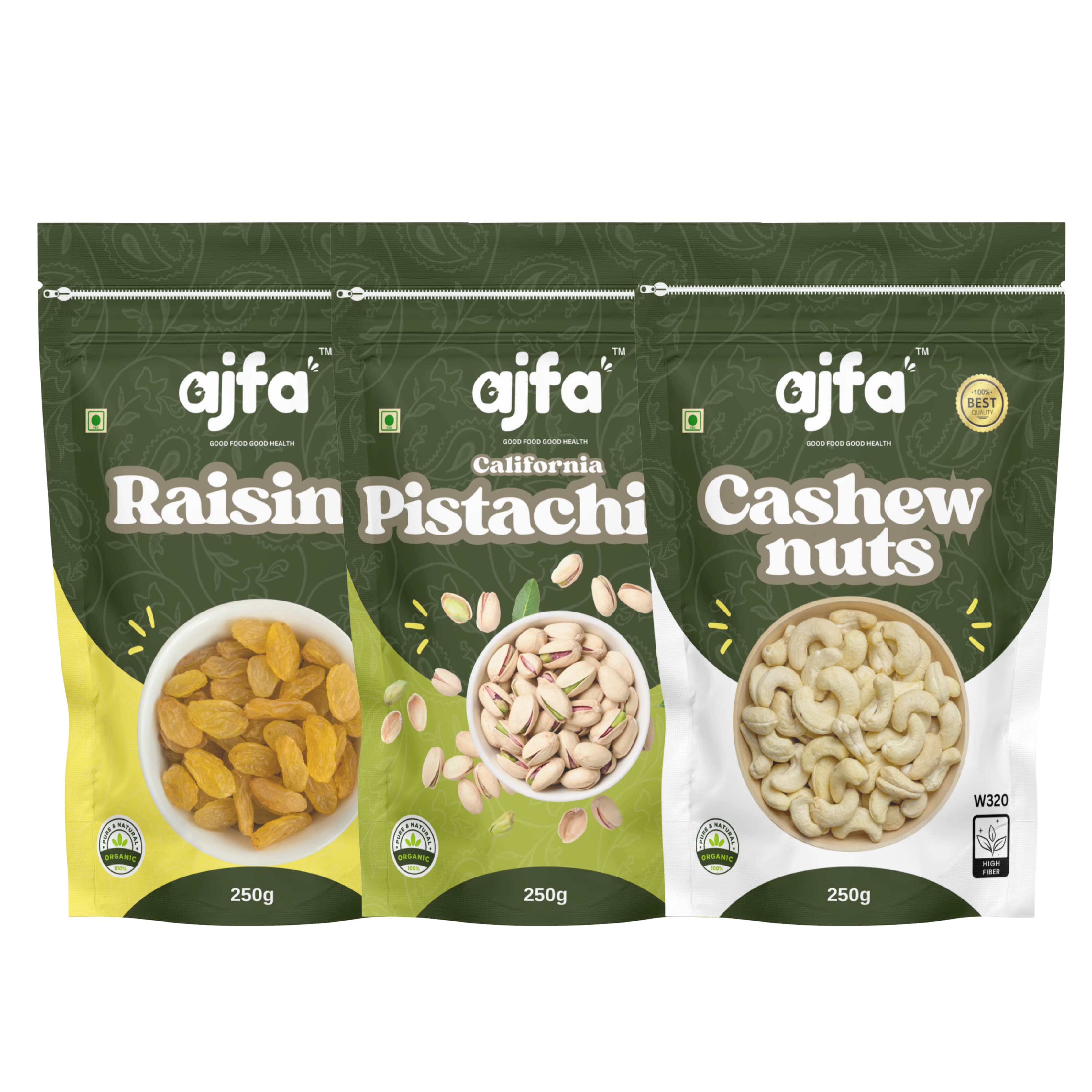 Raisins + Pistachios + Cashew 